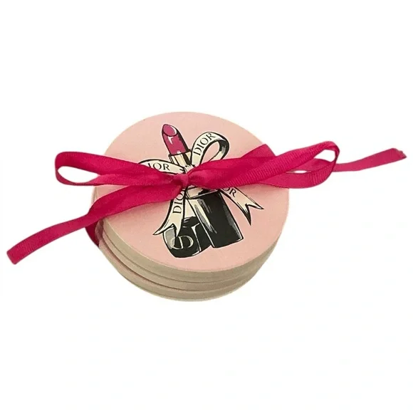 Dior Set of four Pink Lipstick Coaster Collection - Picture 2 of 3